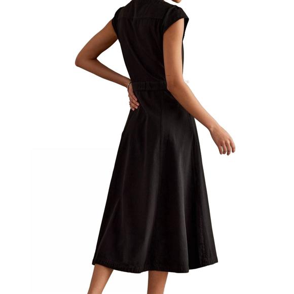 NEW PAIGE aida midi dress in vintage black - Picture 3 of 5